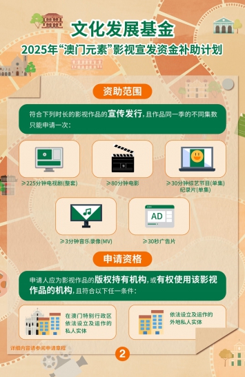 2025年“澳门元素”影视宣发资金补助计划图文包 2