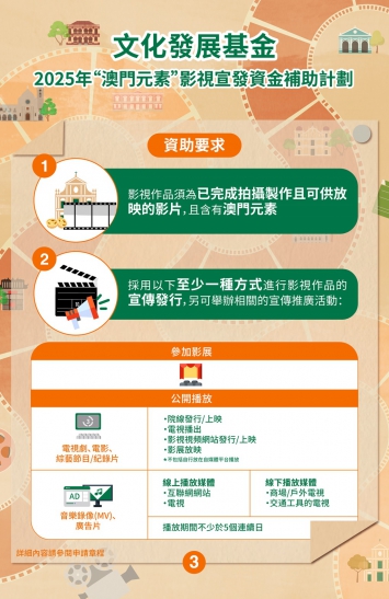 2025年“澳門元素”影視宣發資金補助計劃圖文包 3