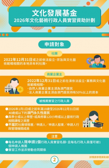 2026年文化藝術行政人員實習資助計劃圖文包 2