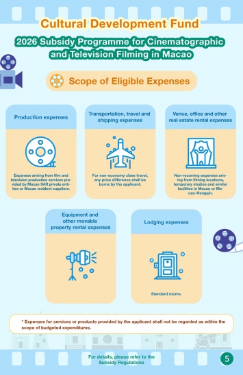 2026 Subsidy Programme for Cinematographic and Television Filming in Macao (5)