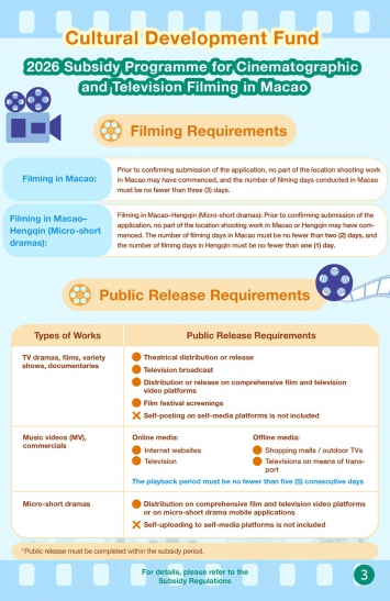2026 Subsidy Programme for Cinematographic and Television Filming in Macao (3)
