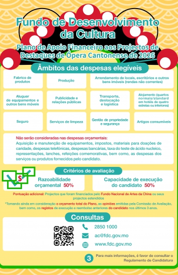 Infografia do Plano de Apoio Financeiro aos Projectos de Destaques de Ópera Cantonense de 2026 (3)