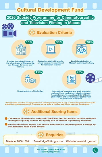 2026 Subsidy Programme for Cinematographic and Television Filming in Macao (6)