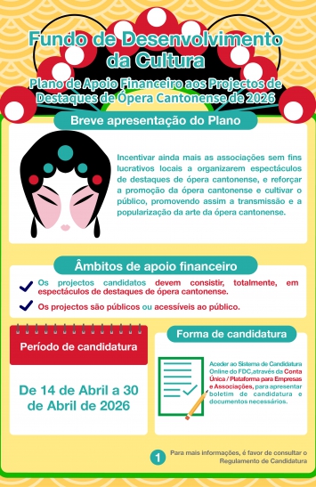 Infografia do Plano de Apoio Financeiro aos Projectos de Destaques de Ópera Cantonense de 2026 (1)