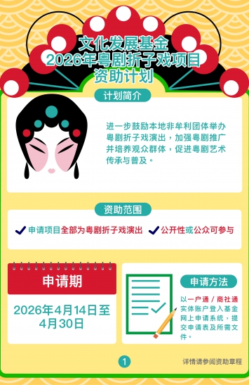 2026年粤剧折子戏项目资助计划图文包 1