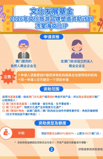 2026年文化旅游品牌塑造资助计划─冼星海文化IP圖文包 2