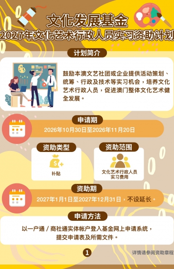 2027年文化艺术行政人员实习资助计划图文包 1