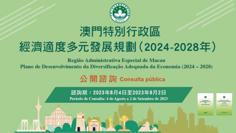 Consulta pública sobre o Plano de Desenvolvimento da Diversificação Adequada da Economia da RAEM (2024-2028)